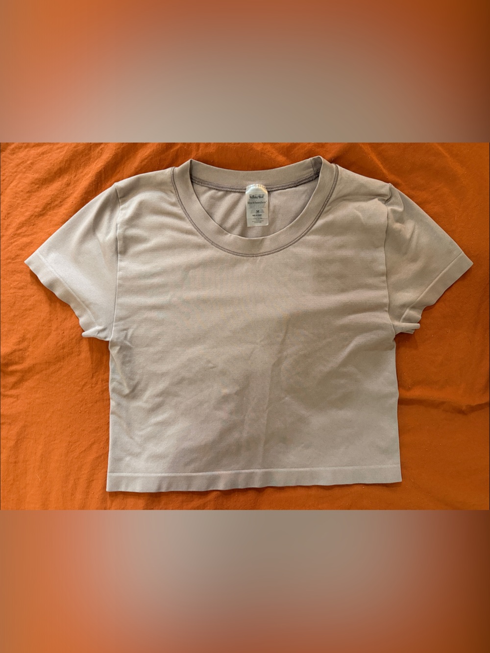 Sunday Best Light Beige Crewneck Crop Tee